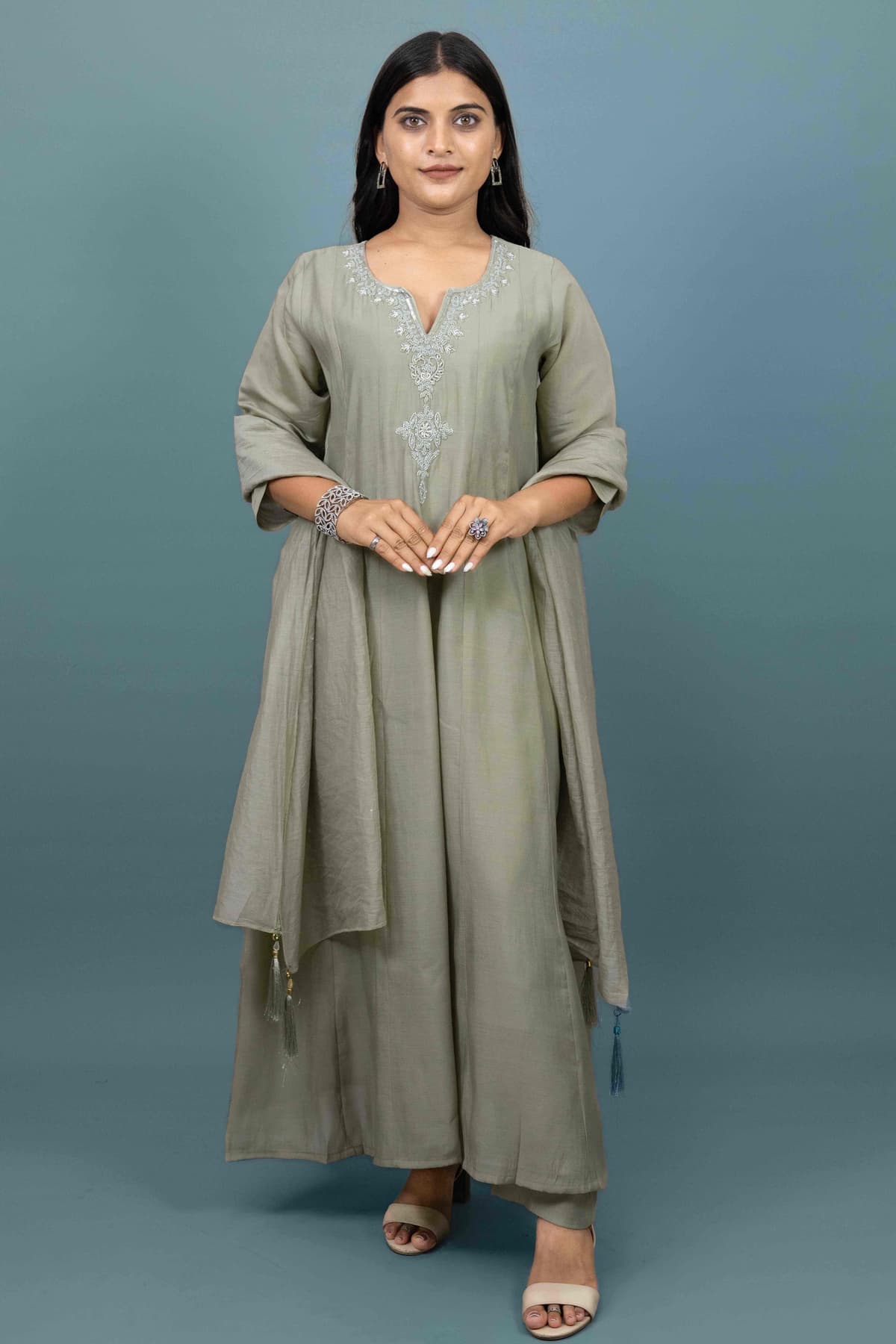 Mystic Fern Straight Kurti Set